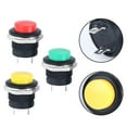 12V 16Mm Starter Switch Boat Horn Momentary Push Button Metal For Car
