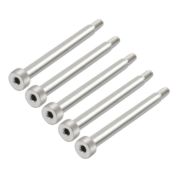 Unique Bargains 5pcs Hex Socket Shoulder Bolt 6mm Shoulder Dia 60mm Shoulder Length M5 Thread
