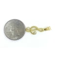 thumbnail image 6 of 10k solid yellow Gold music sign Pendant cubic zirconia fine jewelry 1.5g, 6 of 12