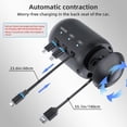 thumbnail image 4 of AUR Multi Car Retractable Backseat 3 in 1 Car Charging Station Box Compatible with All Phones | iPhone | Samsung | Uber Taxi Lyft Turo Ride Share Customer Charging Dock Attach to Headrest, 4 of 23