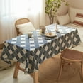 thumbnail image 6 of Japanese Rectangle Tablecloths In Linen,Printed Tablecloth With Tassel Washable,Stain Resistant Furniture Table Covers For Dining Kitchen Writing Desk Picnic-C-110x110cm(43x43"), 6 of 9