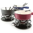 thumbnail image 2 of Swissmar Lugano Cherry Red Cast Iron Cheese Fondue Set, 9-Piece, 2 of 4