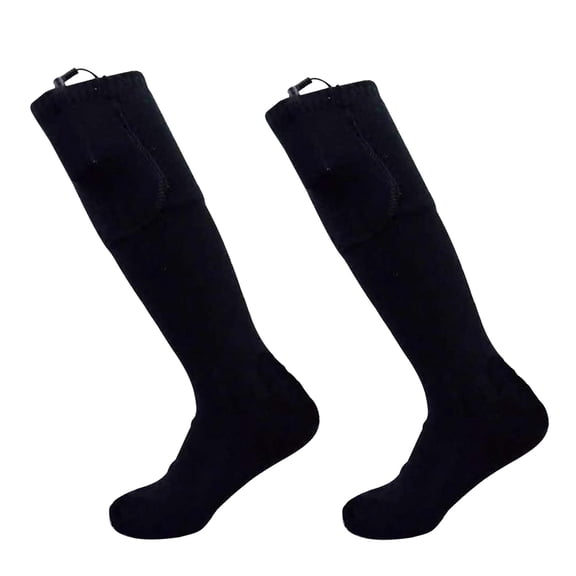JeashCHAT Women Electric Heated Socks Battery Outdoor Warm Winter Long Ski Socks