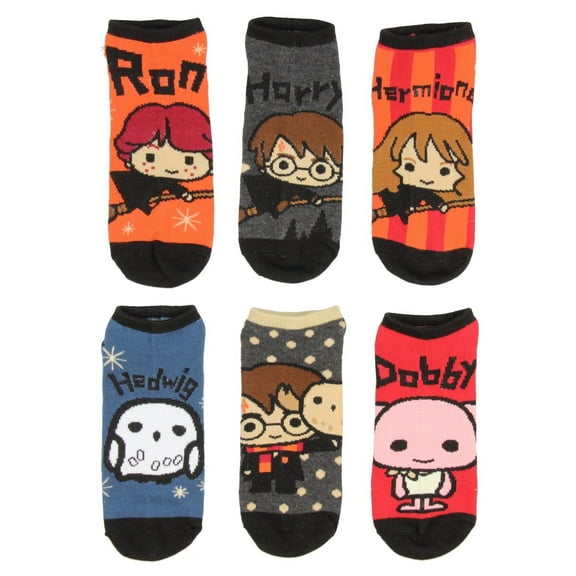 Harry Potter Chibi Character Designs 6 Pack Men And Women Ankle Socks