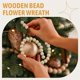 thumbnail image 4 of Natural Wood Bead Christmas Garland Wooden Christmas Tree Garland, 4 of 5
