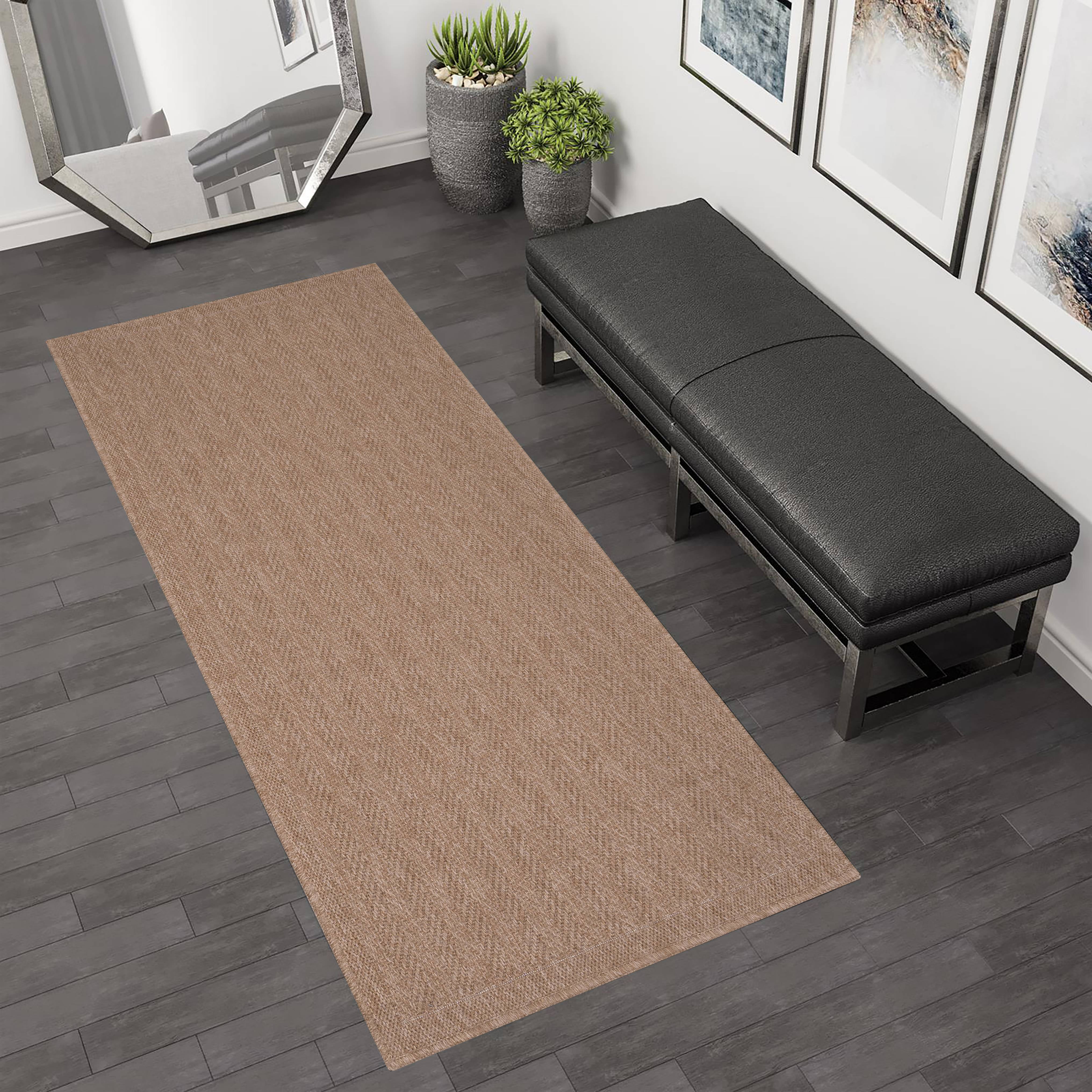 Adiva Rugs Jute Sisal Area Rug in Natural Look for Indoor Outdoor Use