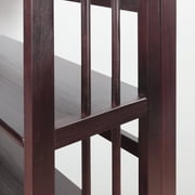 Casual Home 3-Shelf Folding Stackable Bookcase 27.5 Wide-Finish:Espresso