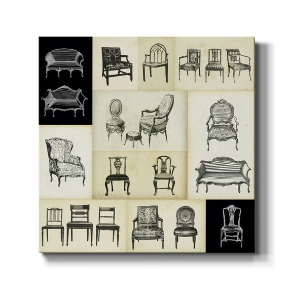 Wexford Home Parlor Tableau I-Premium Gallery Wrapped Canvas, 10" x 10" - Ready to Hang