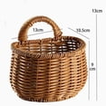 thumbnail image 3 of Cesta colgante de mimbre Cesta de pared tejida a mano con asa para frutas, verduras y decoración del hogar, 3 of 7