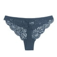 thumbnail image 2 of YWDJ Womens Underwear Thong Sexy Plus Size Lace Lightweight No Show Low Waist Hollowed Out Briefs Sexy Transparent Lace Underpants Gray XL, 2 of 3