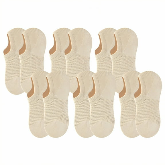 TELOLY 6Pcs Ankle Socks for Women,Seamless and Soft No Show Socks Womens,Breathable Sock Structure Womens Ankle Socks,Multicolor