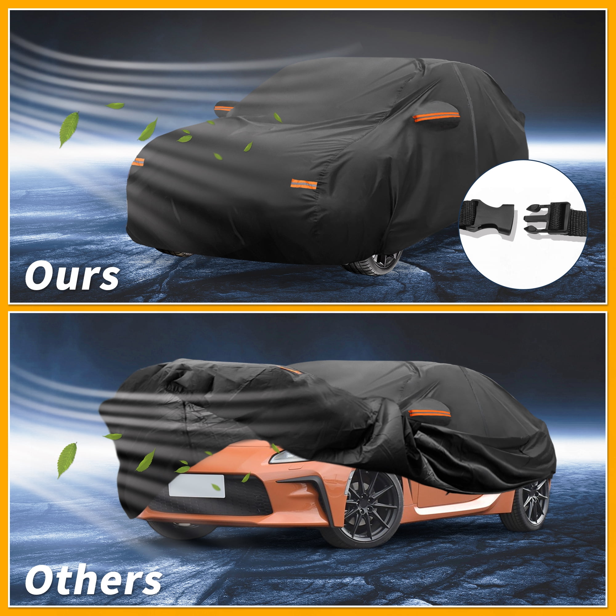 Unique Bargains Durable Waterproof Car Cover Black ["for Toyota GR86"]