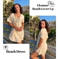 thumbnail image 2 of EKOUAER Swimsuit Cover Ups for Women Lace Crochet V-Neck Bikini Beach Coverups Dress for Swimwear Bathing Suit, 2 of 6