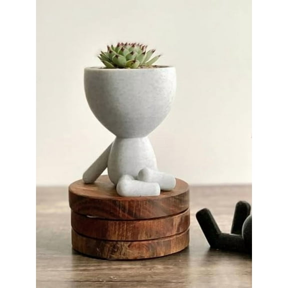 Little People Planter  Crossed Legs Planter, Gift Idea, tea, coffee and plants lovers, Bar Decor, Table Decor, Plant Gift Idea, Cute Succulent Planter Marbel