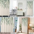 thumbnail image 6 of Green Branch Fabric Shower Curtain Spring Leaves Washable Shower Curtains for Bathroom, Waterproof Bath Curtain with Hooks Home Decor 72x72in, 6 of 8
