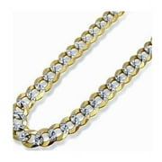18k Gold Filled Two Tone Diamond cut Cuban Link Chain