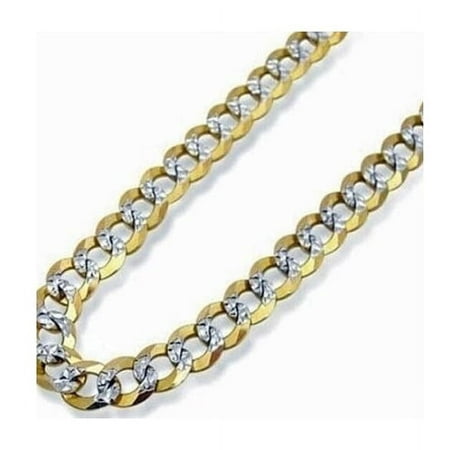 18k Gold Filled Two Tone Diamond cut Cuban Link Chain