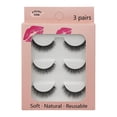 thumbnail image 1 of 3 Pairs 3d Mink Eyelashes Natrual Makeup Full Strip Lashes False Mink Lashes Thick 3d Talse Eyelashes, 1 of 3