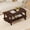 Walnut, variant on WoofPaw Coffee Table with Storage, 45 Inch Modern Center Table with Slatted Design & Side Rail Support, Rectangular Living Room Table for Small Spaces, White