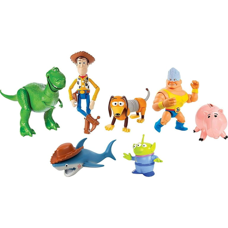 Disney Pixar Toy Story 100 Action Figure Set - Woody, Slinky, Rex