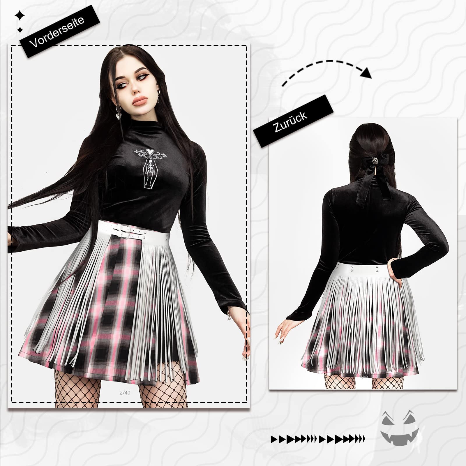 Women's Faux Leather Tassel Skirt Fringes Skirt Leather Cinch