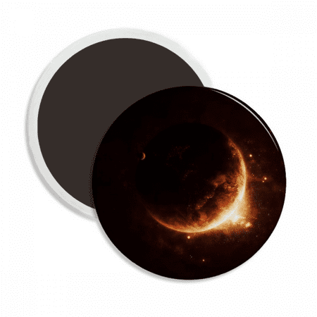

en shining universe illustration pattern round ceracs fridge magnet keepsake decoration