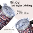 thumbnail image 4 of 20oz elephant Tumbler with Handle Daily Use Travel Car Home Cup Ideal Valentine's Day New Year Gift for Women Men elephant Lovers, 4 of 6