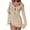 Beige, variant on Crochet Beach Cover Ups for Women Knit Long Sleeve V Neck Keyhole Summer Bikini Cover Ups for Swimwear Vacation Outfits Black L