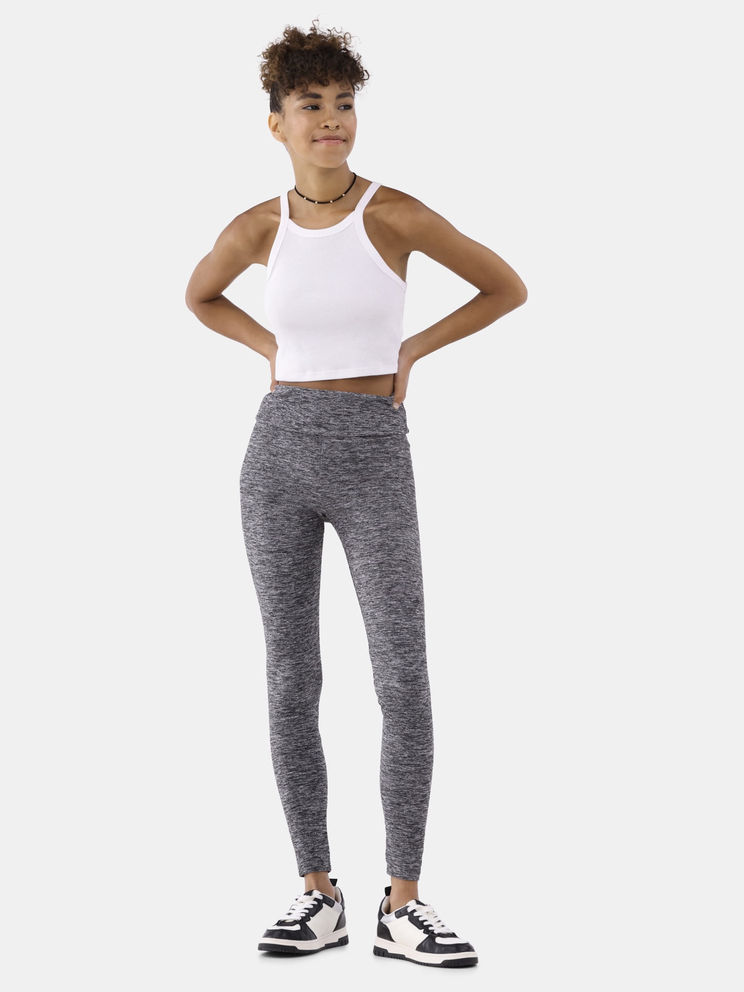 No Boundaries Faux Sueded Ankle Leggings, 27.5”Inseam, 1 or 2-Pack, Women's & Women's Plus Sizes XXS-4X