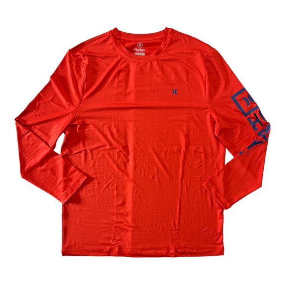 Hurley Men's Long Sleeve Sunny Side Hybrid Stretch UPF Tagless Sunshirt (Farenheit, XXL)