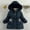 Navy, variant on Girls Winter Coat Heavyweight Long Hooded Puffer Jacket Kids Fa𝗎x F𝗎r Collar Warm Parka Snow Outwear Winter Wear Snowsuit Insulated 𝖶aterproof Cold Weather Jacket