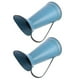 thumbnail image 3 of Vintage Metal Flower Vase Pot 2Pcs Rustic Style Round Blue Decorative Ornaments, 3 of 3