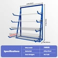 thumbnail image 2 of Heavy Duty Alloy Steel Lumber Storage Rack, 2400LBS Capacity 4-Tier Adjustable Freestanding Pipe Organizer, Rustproof Blue Shelf for Machining Shops, 2 of 16