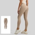 thumbnail image 6 of COMVALUE No Front Seam Leggings for Women Inseam, High Waisted Buttery Soft Yoga Pants Khaki XL, 6 of 9