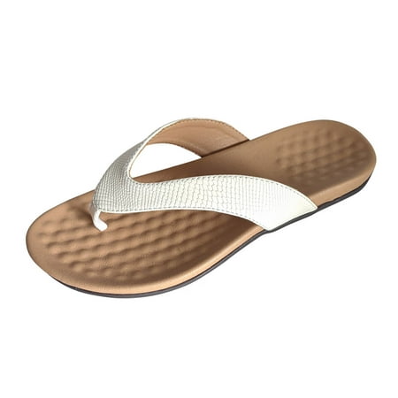 

Sandals Women 2023 Summer New Fashion Flip Flop Sandal Pu White 38