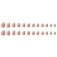 thumbnail image 2 of False Nails 24pcs Summer Fresh Short Square Round Solid Color Bright Oil Ice Transparent Nude Color Wear Manicure 3ml, 2 of 5