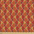 thumbnail image 2 of Ambesonne Abstract Fabric by the Yard Upholstery, Diagonal Vertical Streaks, 5 Yards, Vermilion Maroon and Mustard, 2 of 5