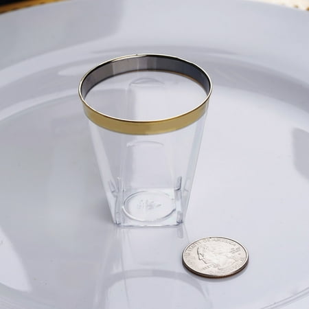 Shot Glasses Under $5 BalsaCircle 12 pcs 2 oz. Clear Disposable Plastic Shot Glasses for Wedding Reception Party Buffet Catering Tableware ()