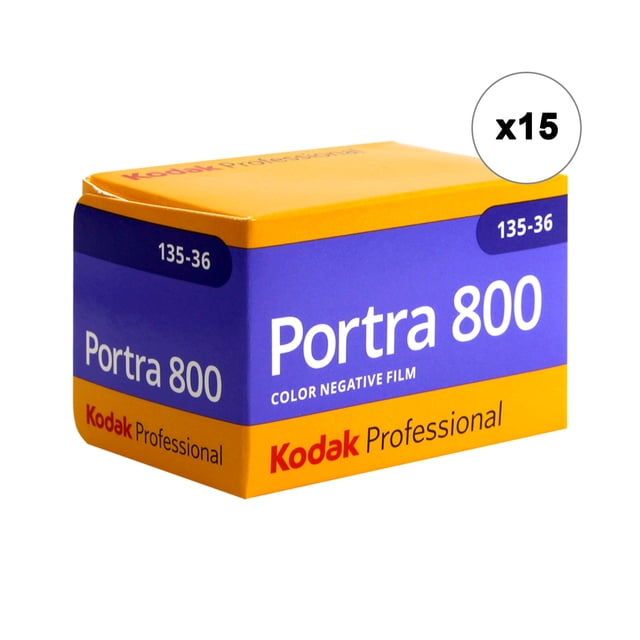 Película Kodak Professional Portra 800 en negativo en color, 35 mm x 15