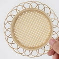 thumbnail image 6 of Cheers.US 2Pcs/Set Vintage Rustic Hand-Woven Bamboo Rattan Coasters Drink Cup Mats Table Placemats Retro Flower Shaped Coffee Coasters Boho Home Decor Gift, 6 of 7