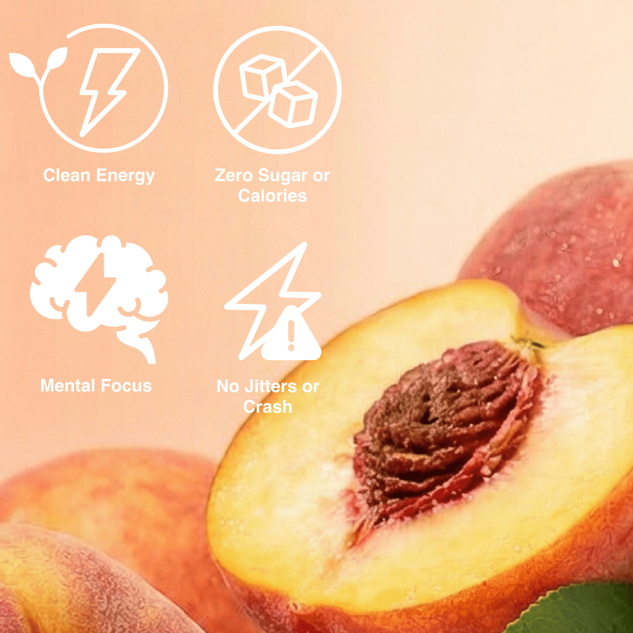 Phocus Caffeinated Sparkling Water Peach
