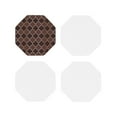 thumbnail image 2 of Kll Octagon Drink Coasters Set Of 4,Pu Leather Absorbent Coasters Set Decorative Coffee Cup Coasters Housewarming Gift For Home Decor-Brown Gold Grid, 2 of 9
