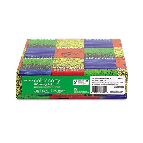 Mohawk - Copier 100% Recycled Paper, 96 Brightness, 28lb 8-1/2x11, White, 500 Shts/Rm 54-301 (DMi RM