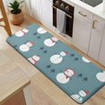 thumbnail image 5 of Blue Christmas Snowman Pattern Kitchen Rug Mat,Kitchen Runner Rugs Non Skid Washable,Decorative Kitchen Floor Mats for Kitchen,Sink,Laundry,17"x47.2", 5 of 7