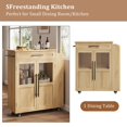 thumbnail image 4 of Kitchen Island Table On Wheels, Storage Island with Spice Rack and Drawer, Rolling Kitchen Cart On Wheels, for Home, Dining Room, 4 of 8