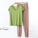 thumbnail image 1 of TaTaai Loose Fit Winter Sleepwear Women, Thick Warm Pajama Top with Pants, Solid Color Fleece Loungewear Set, Cozy Cold Weather Apparel Gift, 1 of 6