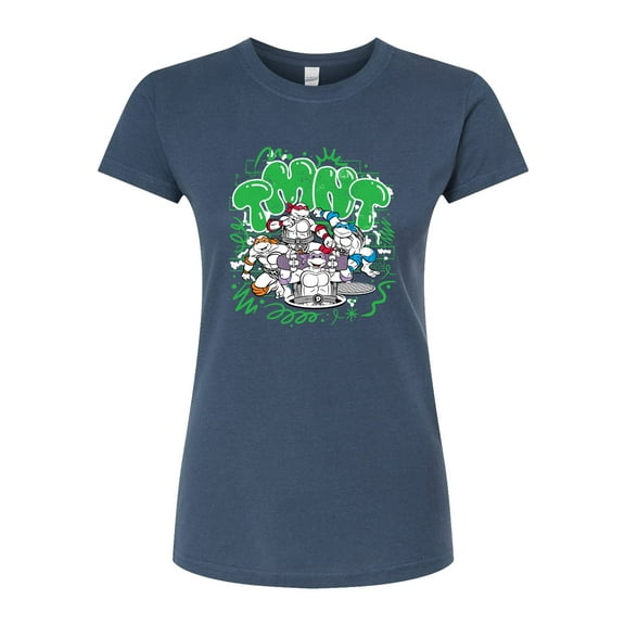 Teenage Mutant Ninja Turtles - Paint Logo - Juniors Fitted Graphic T-Shirt