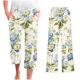 thumbnail image 2 of Pantalones de Mujer Casual Cintura Elástica con Impresión de Pascua, Sueltos Pantalones de Pierna Ancha Recta para Toda la Temporada, 2 of 5