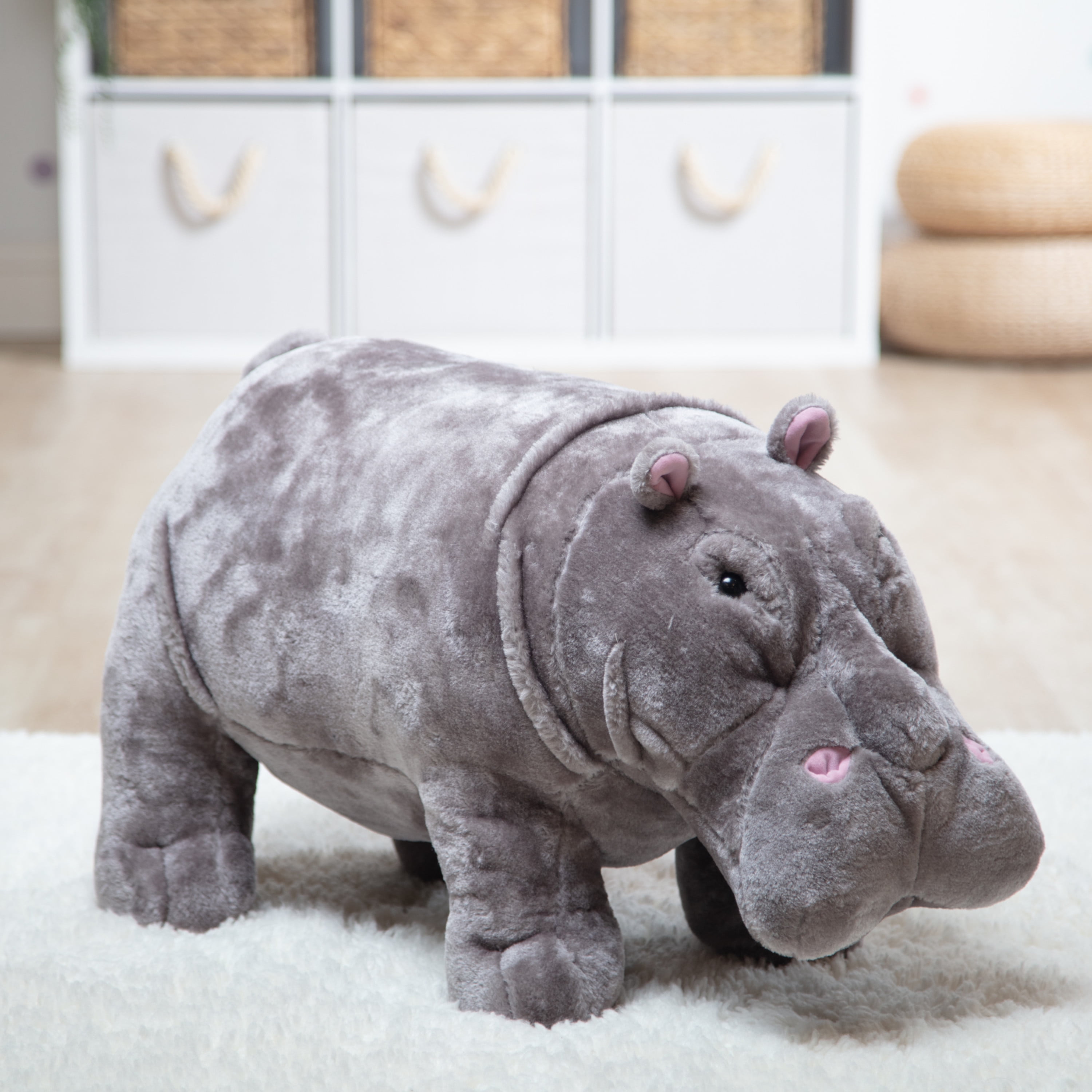 Melissa Doug Giant Hippopotamus Lifelike Stuffed Animal over 2 feet long