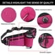 thumbnail image 5 of Correa para perro manos libres correa para correr para perro con bolsa correa elástica rosa roja y roja, 5 of 7